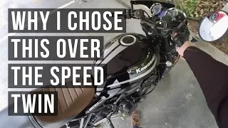 Why I chose a Kawasaki Z900RS Cafe over a Speed Twin 1200 | A 4-Week Review | The Pros and Cons