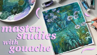 painting master studies with gouache🌷becoming the best artist I can be (and you can too!)