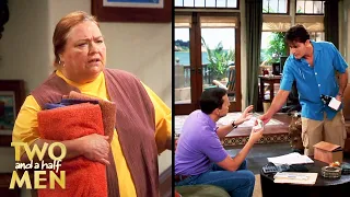 Alan Worried About Charlie's Bills | Two and a Half Men