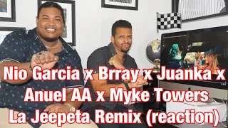 Nio Garcia x Brray x Juanka x Anuel AA x Myke Towers - La Jeepeta Remix (reaction)