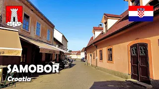 Samobor, Croatia. A walk in the city center. 4K