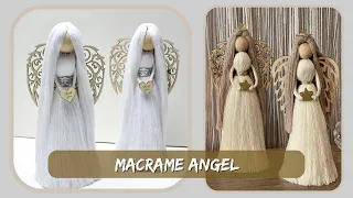 DIY Easy Macrame Angel Tutorial  | Christmas ornament