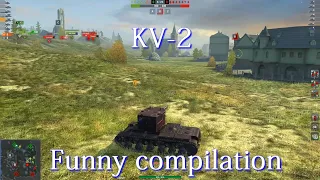 KV-2 Funny compilation | Wot Blitz