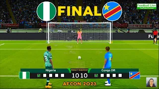 Nigeria 🆚 DR Congo - Penalty Shootout 2024 | FINAL African Cup of Nations 2023 | eFootball PES