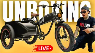 Live Unboxing & Assembly of MOD Easy Sidecar: Retro Electric Cruiser Bike with Sidecar + Q&A!