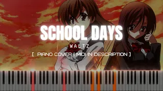 Waltz (School Days) - Synthesia / Piano Tutorial