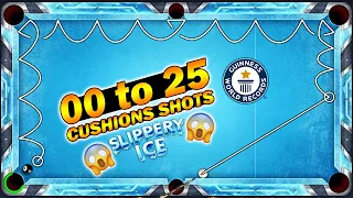 From Zero Cushion to 25 Cushion Shots (world record) in Slippery Ice Table - 8 Ball Pool GamingWithK