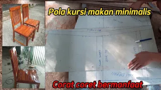 30 menit memahami pola ukuran gambar kursi makan minimalis, modern dan elegan || Rakyat Ndeso #kursi