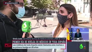 Sheila Justo (AMYTS) en 'Al Rojo Vivo': "El RD 29/2020 es una pseudomilitarización de la Sanidad"