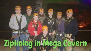 Ziplining in Mega Cavern (Louisville, Kentucky)