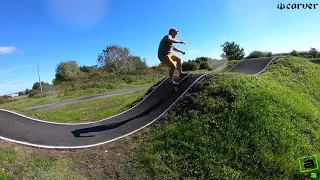 "The Thrill of the Carver Skateboard - Pump Track in South Wales"