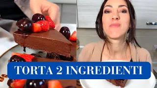 TORTA 2 INGREDIENTI - Morbida e Cremosa (Ricetta SENZA GLUTINE)