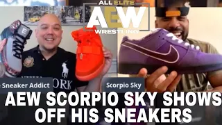 AEW Scorpio Sky SNEAKER BATTLE -YEEZYS,NIKES & RARE JORDAN! All Elite Wrestling - Kickin It w/ Delz