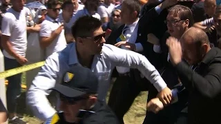 Ekskluzivan snimak napada na Vučića(U VELIKOJ BLIZINI VUCICU) HD