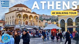 Athens, Greece: 4K Walking Tour - February 2024