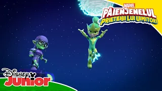 🌛 Petrecere în pijama | Păienjenelul Marvel și prietenii lui uimitori | Disney Junior România