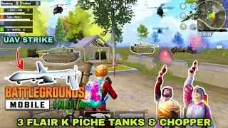 BGMI | THREE FLAIR DROPS SUPER INTENSE TANK FIGHT & FULL FUNNY MOMENTS CHICKEN DINNER