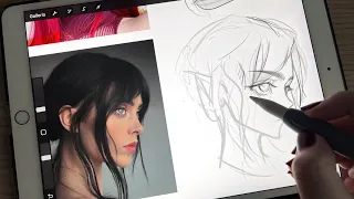 how I use references ✦ draw with me [real time process + chill music]