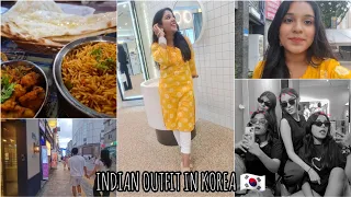 WEARNING INDIAN OUTFIT IN 🇰🇷 KOREA IN PUBLIC  | WITH INDIAN FRIENDS 🇮🇳| INDIANS IN KOREA 🇰🇷