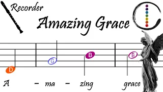 Amazing Grace - Recorder Beginner Sheet Music with Easy Notes & Letters