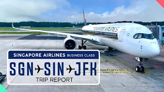 Singapore Airlines Business Class SIN-JFK Trip Report【4K】+ Singapore COVID Transit