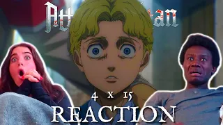 ATTACK ON TITAN (4x15) | SOLE SALVATION | FIRST TIME WATCHING | ANIME REACTION