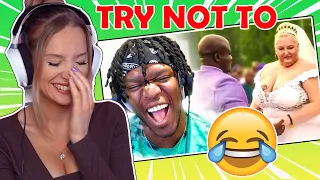 REACTING TO KSI TRY NOT TO LAUGH #2