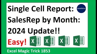 Formula for Sales Rep by Month Report: The Amazing GROUPBY Function! Excel Magic Trick 1853