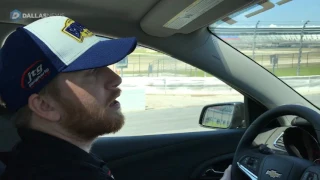 NASCAR driver Chris Buescher takes a lap on repaved TMS track
