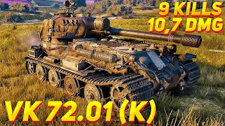 VK 72.01 (K) - 1 vs 7, 9 Kills, 10,7K Damage | World of Tanks