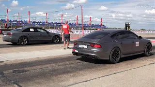 Audi RS7 vs Audi S8 vs Mercedes C63 AMG - Drag Race