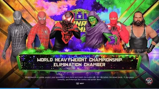 WWE 2K23 Elimination Chamber Spider-Man V The Human Spider V Miles V Goblin V Bonesaw V Peter Parker