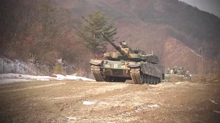 ROK Army - K-2 Black Panther Main Battle Tanks Assault Live Firing [1080p]