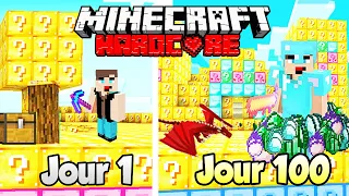 J'ai survécu 100 Jours sur un Monde en Lucky Block sur Minecraft Hardcore...