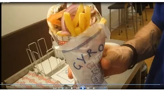 Making of gyros pita