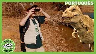 🏛️ Explorando os Dinossauros no Museu de História Natural| Parque do T-REX | Vídeos de Dinossauros