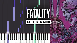 FATALITY - KORDHELL - Piano Tutorial - Sheet Music & MIDI