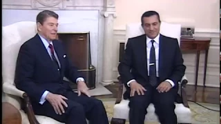 President Reagan Meeting with President Mubarak of Egypt on January 28, 1988