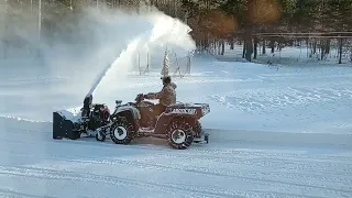 After the storm. Arctic Cat ATV and A Bercomac snowblower did the job!!!