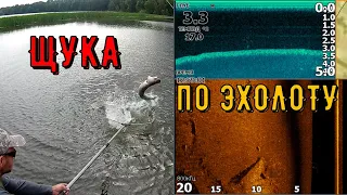 ЩУКА по ЭХОЛОТУ/Как выглядит щука в эхолоте/Рыбалка на щуку