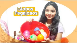 Globos pegajosos en casa