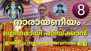 ഇങ്ങനെ ലളിതമായും എളുപ്പത്തിലും നാരായണീയ പഠനത്തിന് ഒരവസരം വേറെ കിട്ടില്ല.