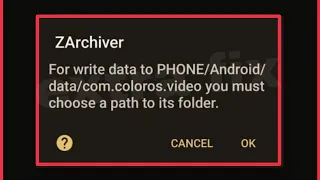 ZArchiver Fix For write data to PHONE/Android you must choose a path to its folder Problem Solve