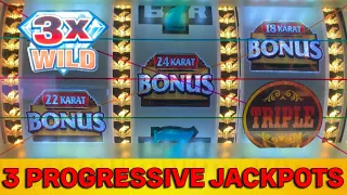 3 MEGABUCKS PROGRESSIVE JACKPOTS in one Bonus!