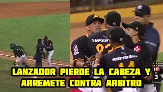 Lanzador de Las Aguilas Estalla y Pierde la Cabeza en Contra de Arbitro 🔥 Alfredo Simon enloquece