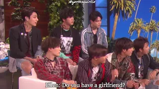 BTS HAS A GIRLFRIENDS? | 방탄소년단 BTS at Ellen Show 2018