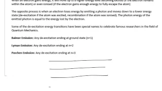 A Level Physics: All Exam Boards: Quantum Physics: Atomic Energy Levels