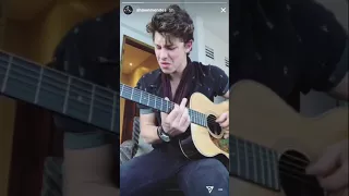 Shawn Mendes singing on instagram stories