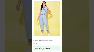 Denim Jumpsuits🤩 From#flipkart#makeba#trendingonyoutube#flipkarthaul#denim#jumpsuit#shorts