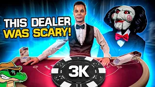 THIS DEALER LOOKED SCARY! - Daily Blackjack #148